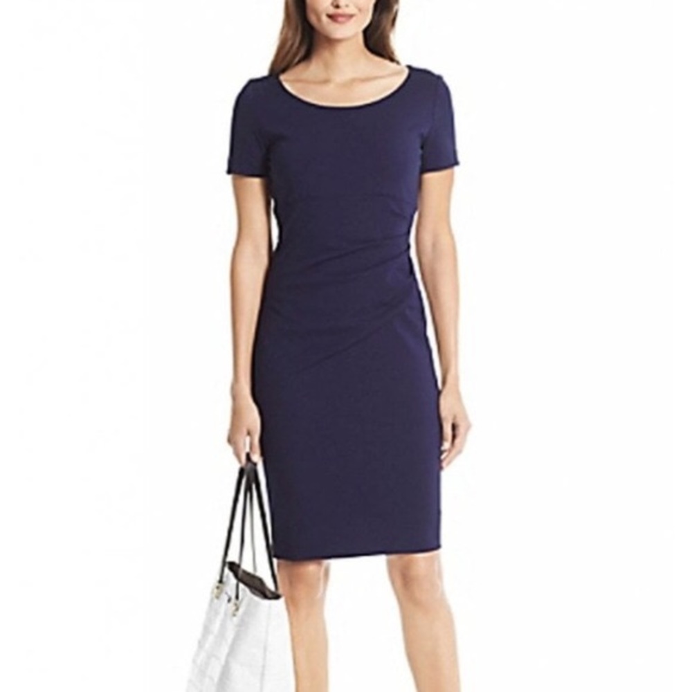Navy Ruched Diane Von Furstenburg Bevina Dress